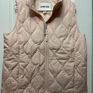 Lands' End Soft Pink Quilted Vest